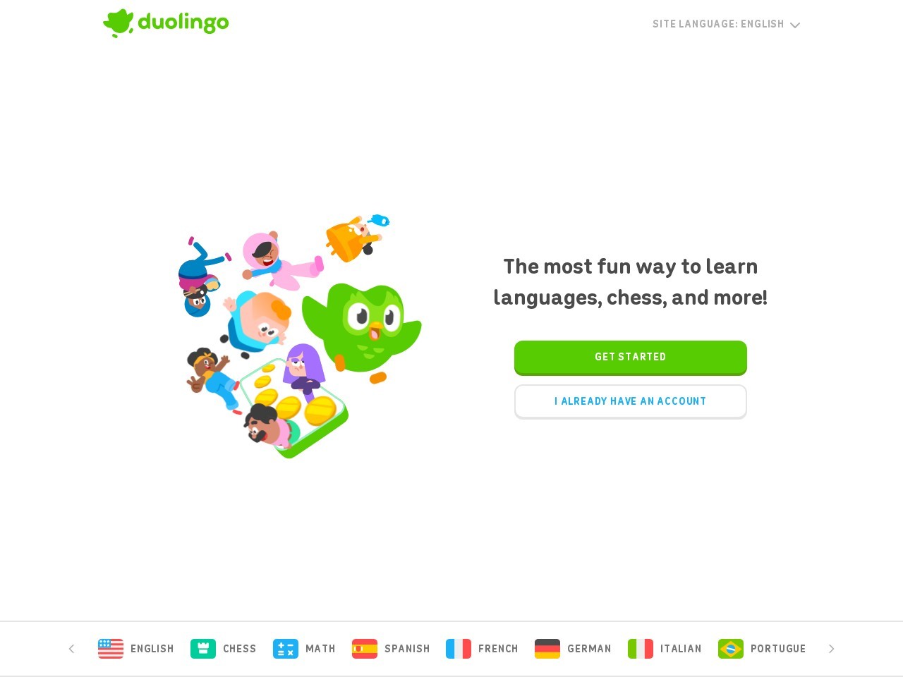 Duolingo Homepage Snapshot