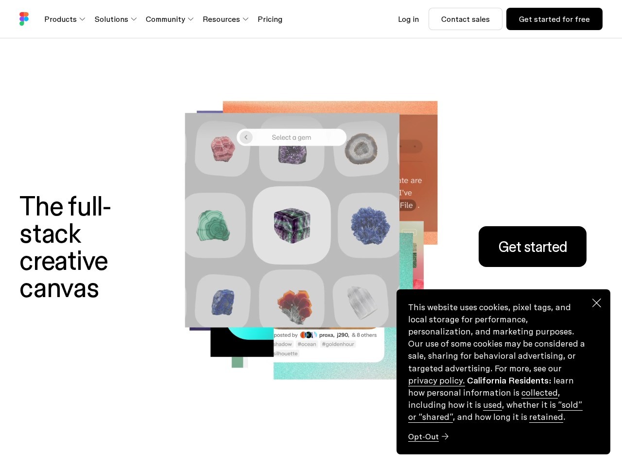 Figma Homepage Snapshot