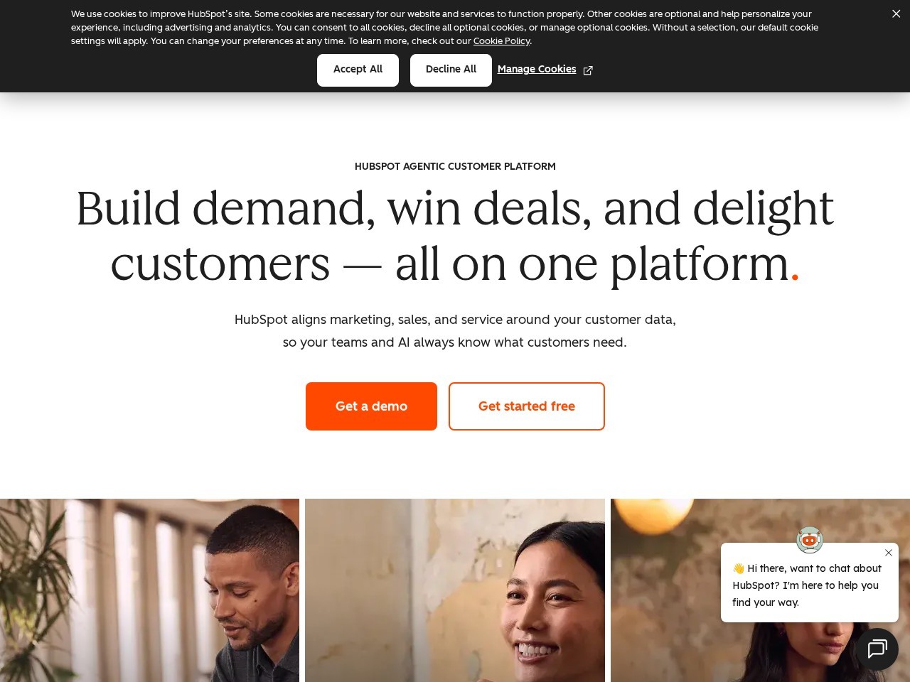 HubSpot Homepage Snapshot