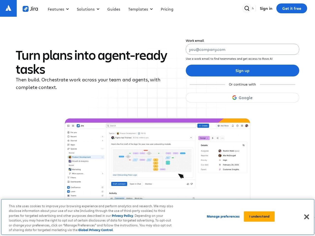 Atlassian Jira Homepage Snapshot