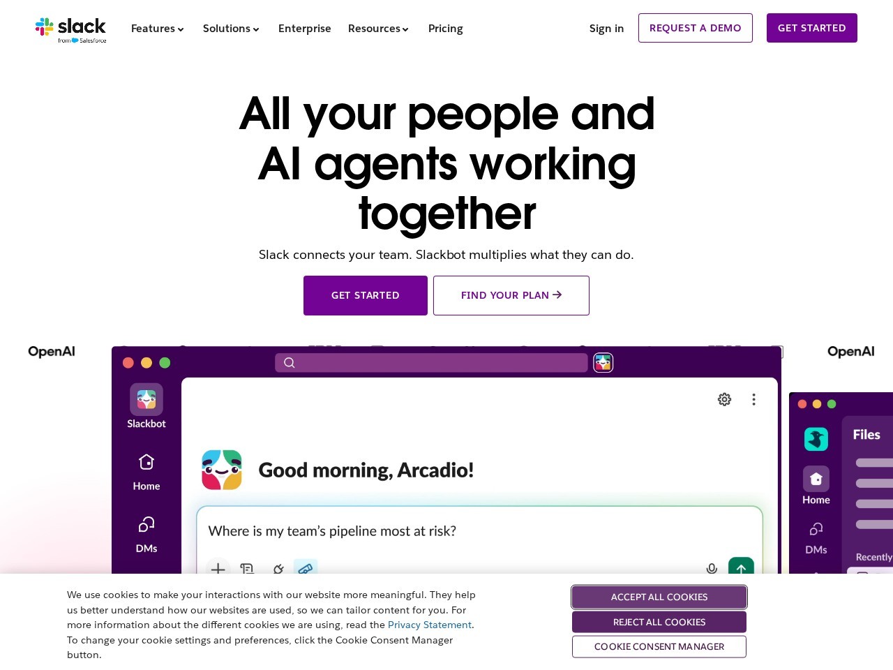 Slack Homepage Snapshot